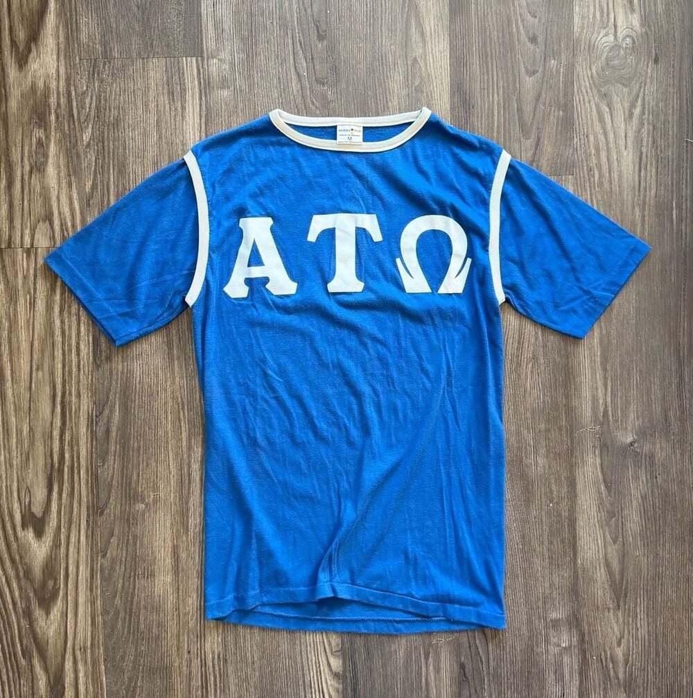 Vintage 70s Medalist Pride ATO Fraternity Ringer T-Shirt
